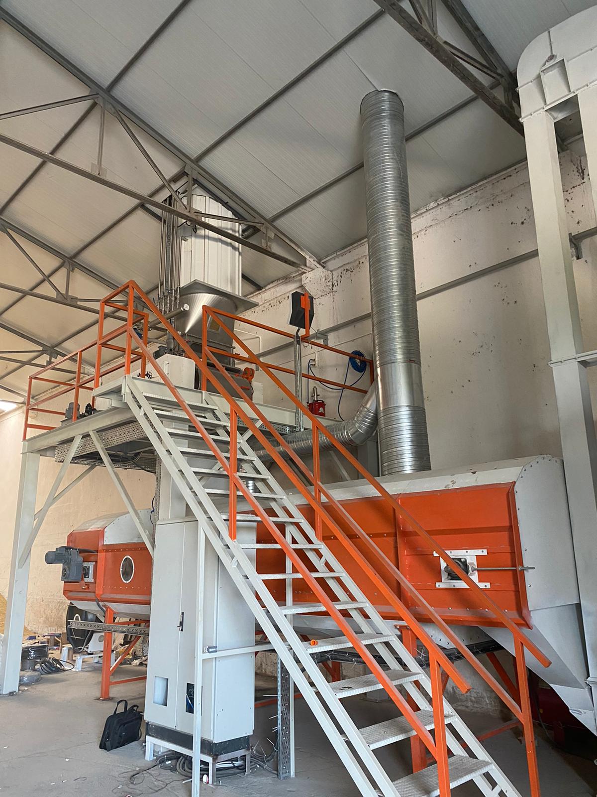 Flake tesisi platformu, kurutucu ve aspirasyon hattı