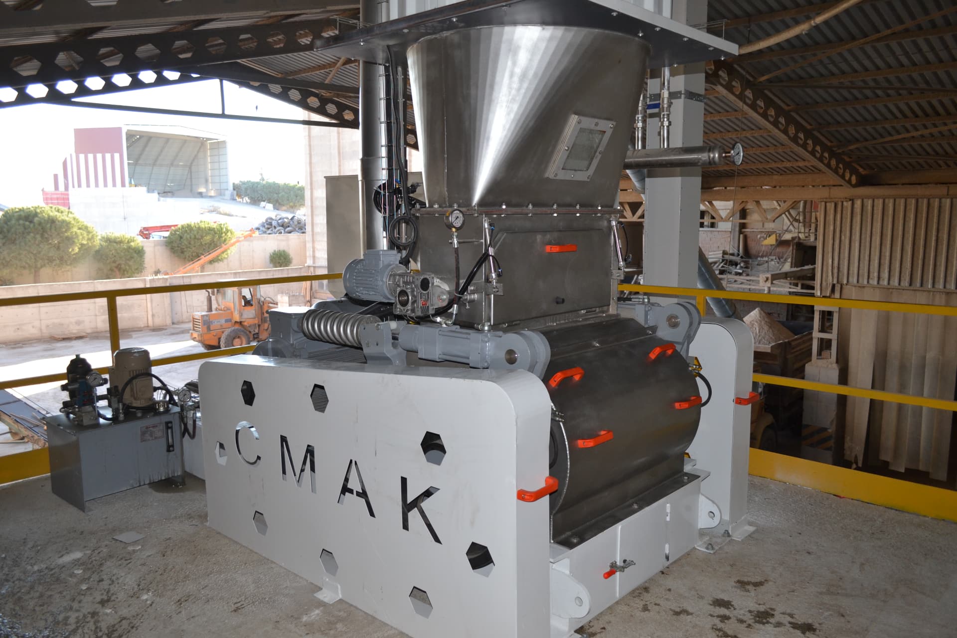 CMAK flake makinesi vals ünitesi ve tavlama kabini